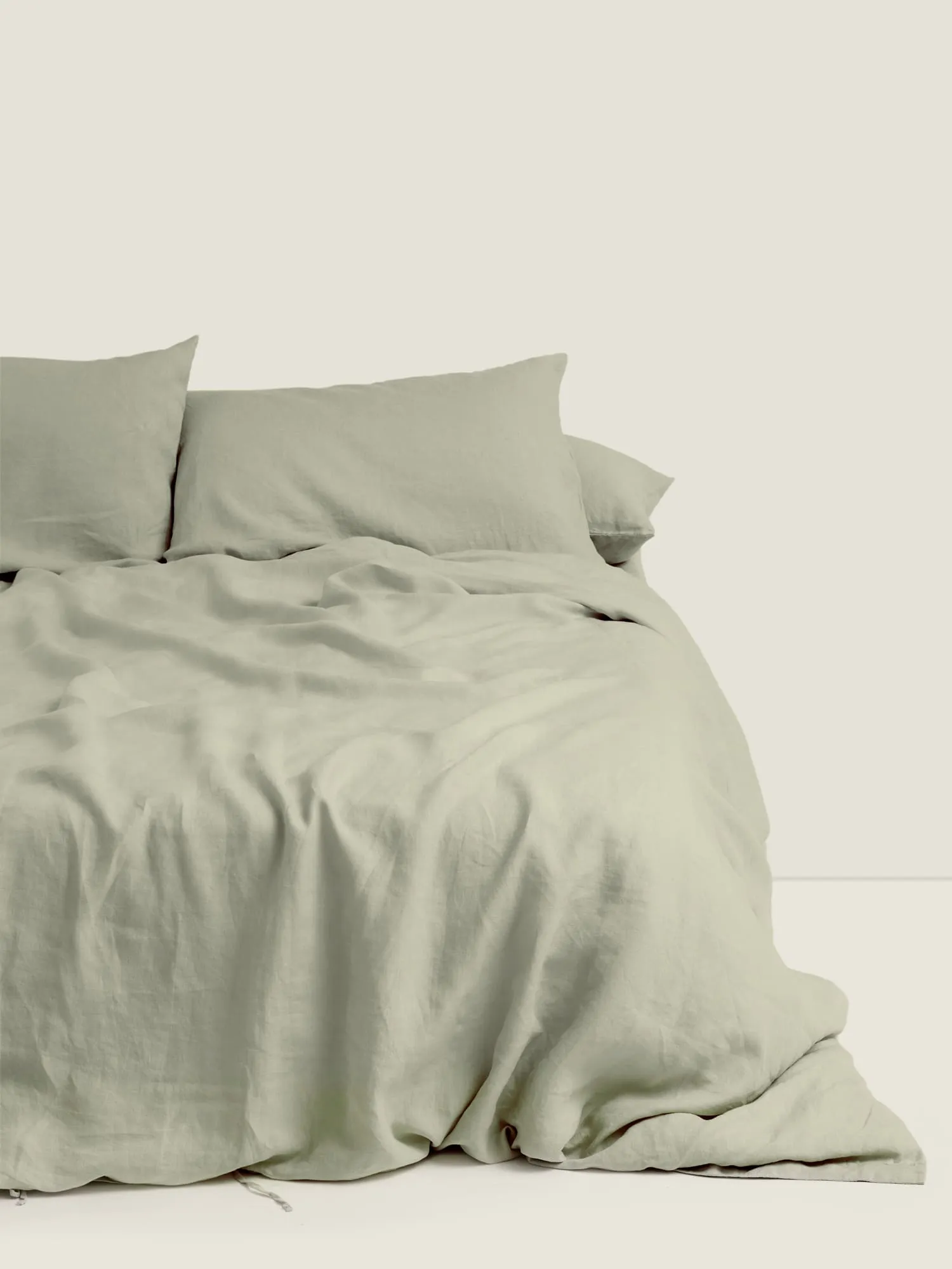 100% Linen Duvet Set in Sage