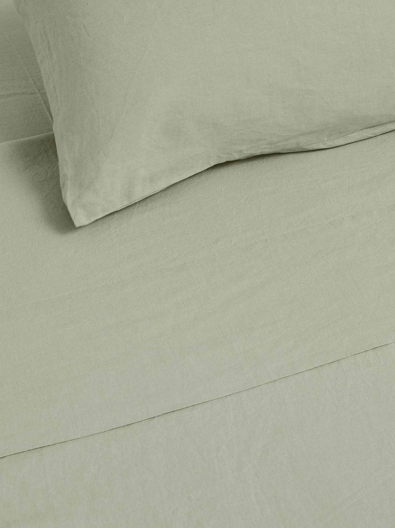 100% Linen Duvet Set in Sage