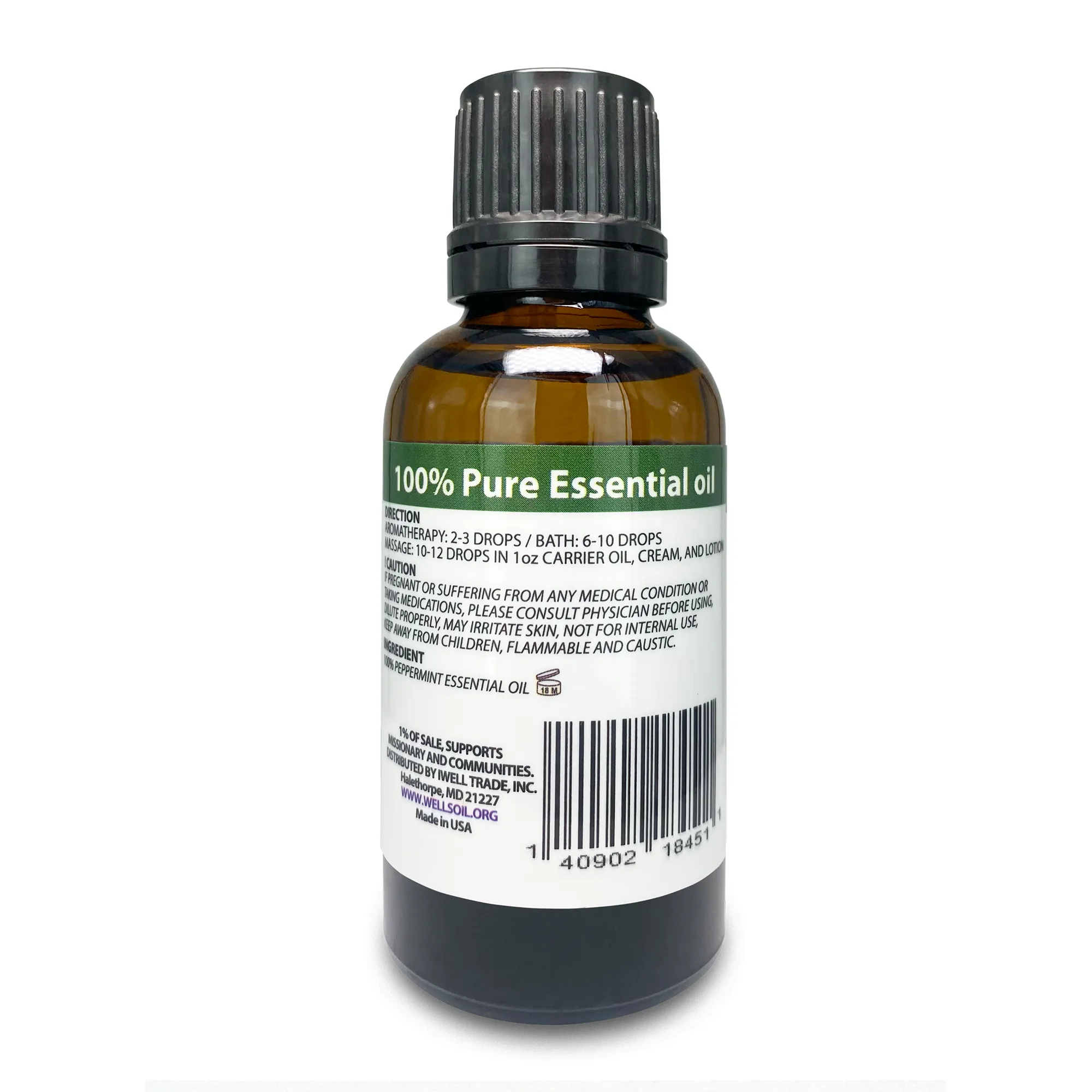 100% Pure Essential Oil 1oz Peppermint