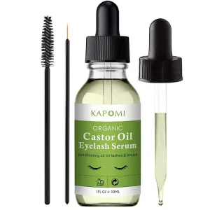 30Ml Pure Organic Castor Oil Eyelash Serum 1 Oz Cold-Pressed Natural Eyelash Hexane-Freel With Mascara BrUShes Fa0006