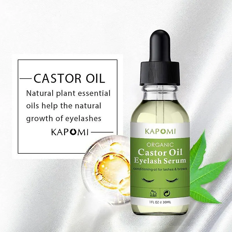 30Ml Pure Organic Castor Oil Eyelash Serum 1 Oz Cold-Pressed Natural Eyelash Hexane-Freel With Mascara BrUShes Fa0006