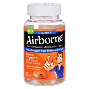 Airborne - Vitamin C Gummies for Adults - Assorted Fruit Flavors - 42 Count