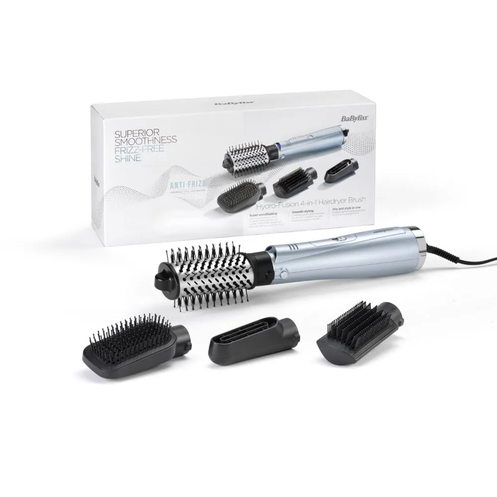 BaByliss Hydro Fusion Smooth & Shape Anti-Frizz 4-In-1 Hair Dryer Brush 2774U