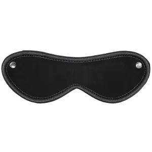 Black Soft Faux Fur Blindfold with Soft Black Edging One Size-black