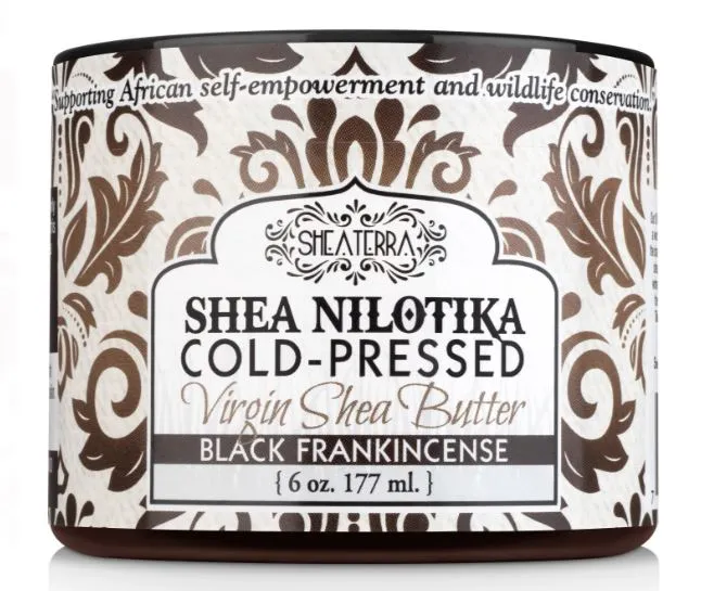 Body Cream - Shea Nilotika Cold Pressed Frankincense  - 6 Ounce - Shea Butter