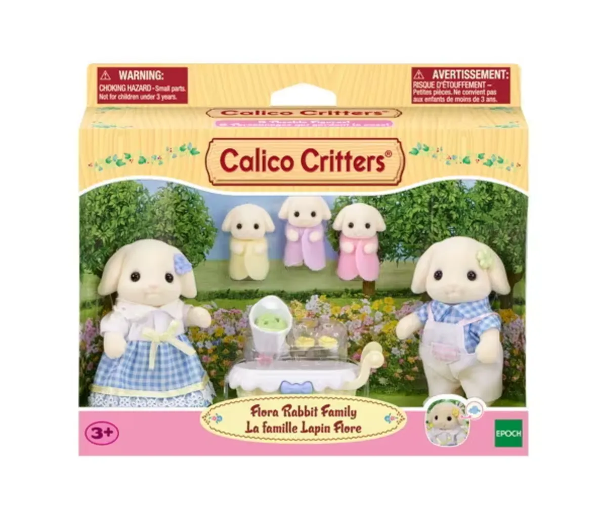 Calico Critters Flora Rabbit Family