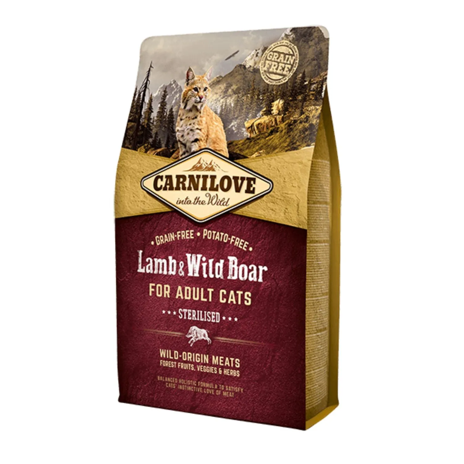 Carnilove 2kg Lamb & Wild Boar Grain Free Adult Cat Food