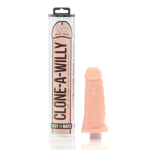 Clone A Willy Realistic Vibrator Silicone Dildo In Home Molding Kit Light Skin Tone Flesh