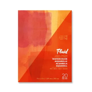 Fluid Cold Pressed Watercolour Pad 9"x12" 140lb