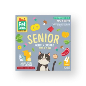 *FROZEN* PetCubes Cat Senior Gently Cooked Beef & Tuna 320g