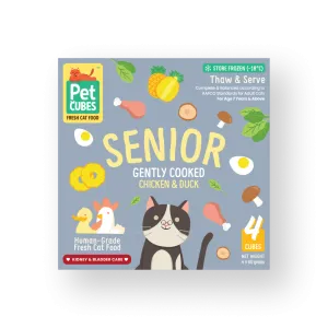 *FROZEN* PetCubes Cat Senior Gently Cooked Chicken & Duck 320g