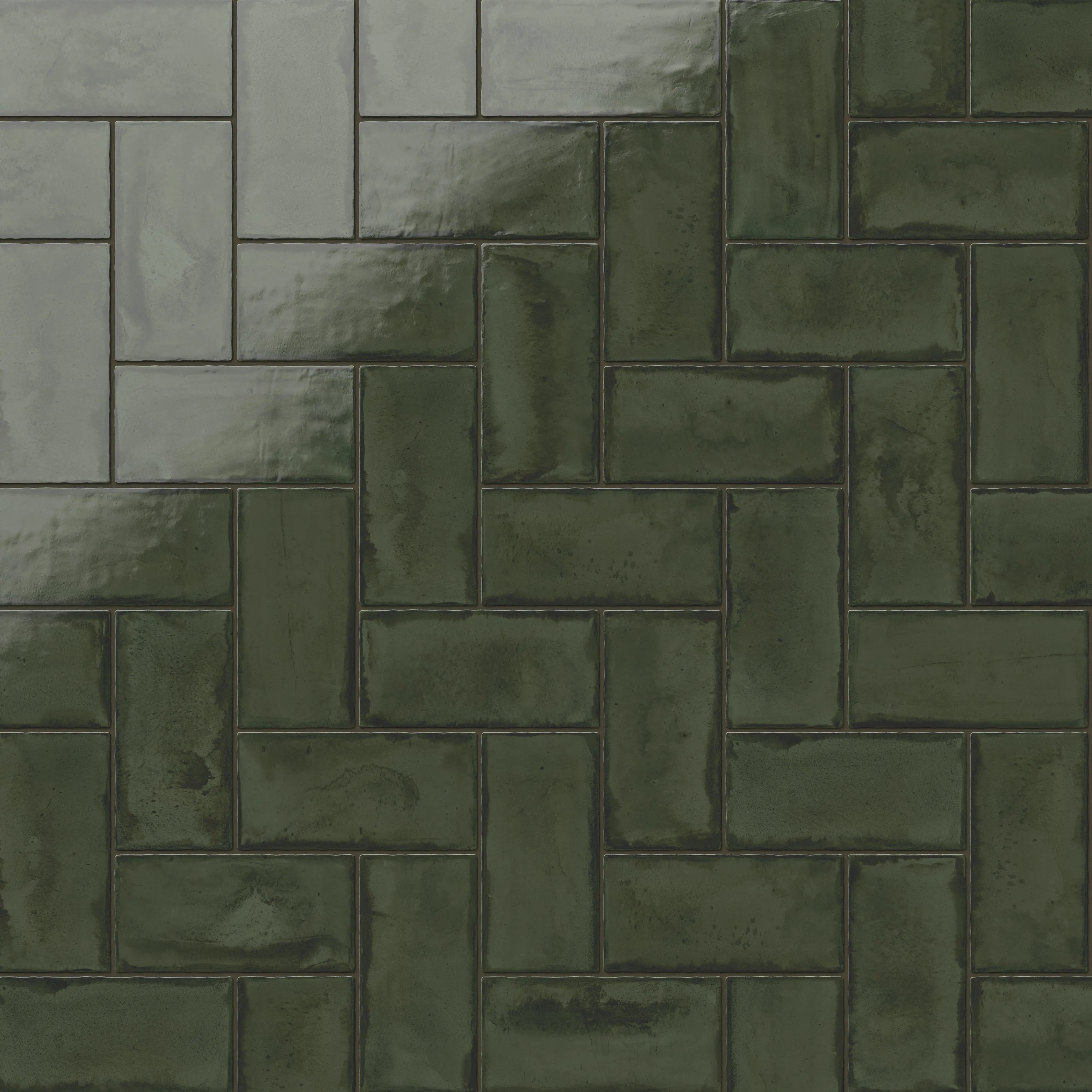 Graham 3x6 Glossy Ceramic Tile in Moss