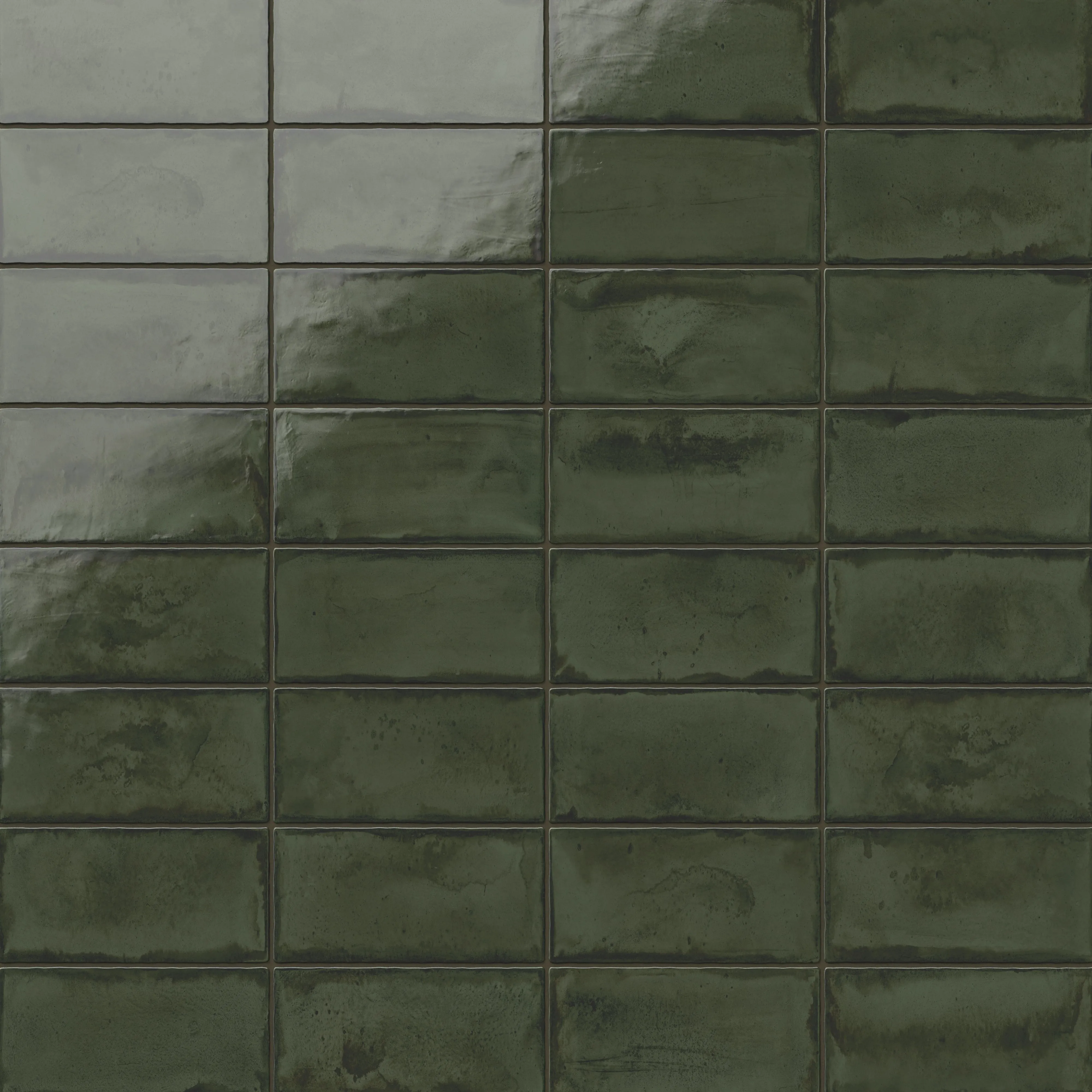 Graham 3x6 Glossy Ceramic Tile in Moss