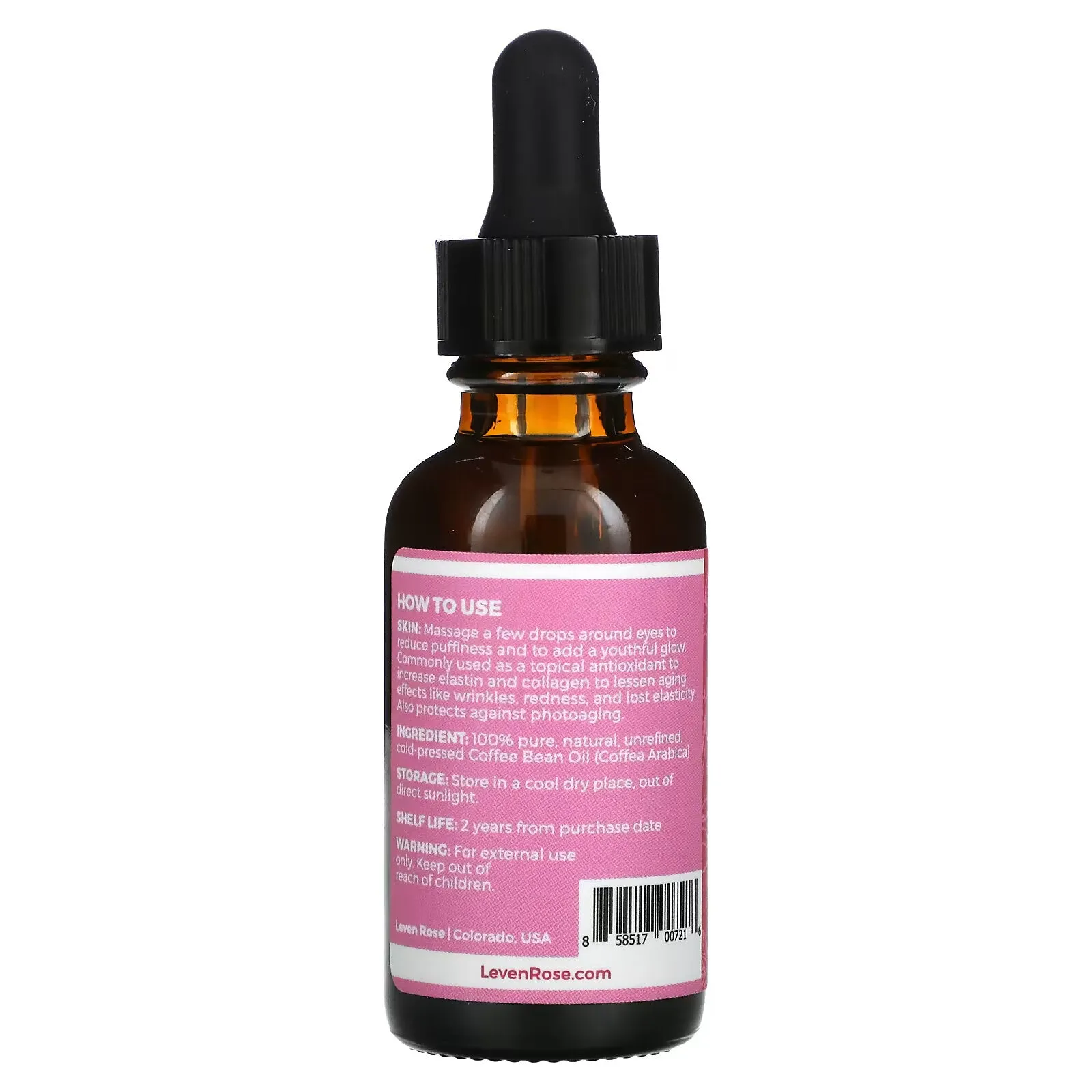 Leven Rose, 100% Pure & Natural Coffee Bean Oil, 30 ml