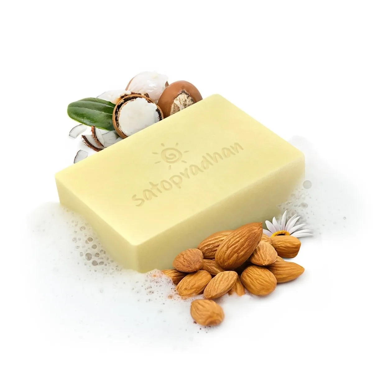 Natural Cold-Processed Almond & Shea Soap- 100g