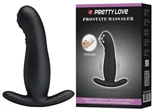 Pretty Love  Vibrating and Tickling Prostate Massager Black Anal Vibrator