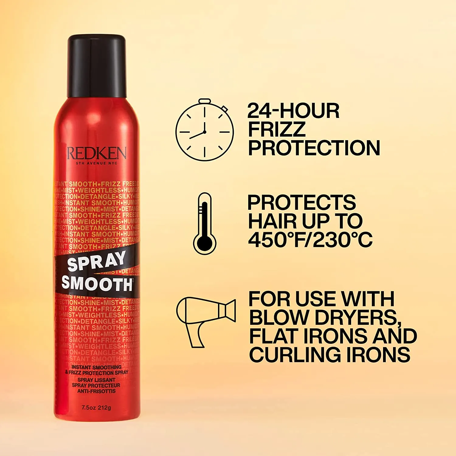 Redken Frizz Dismiss Spray Smooth Anti-Frizz and Heat Protectant