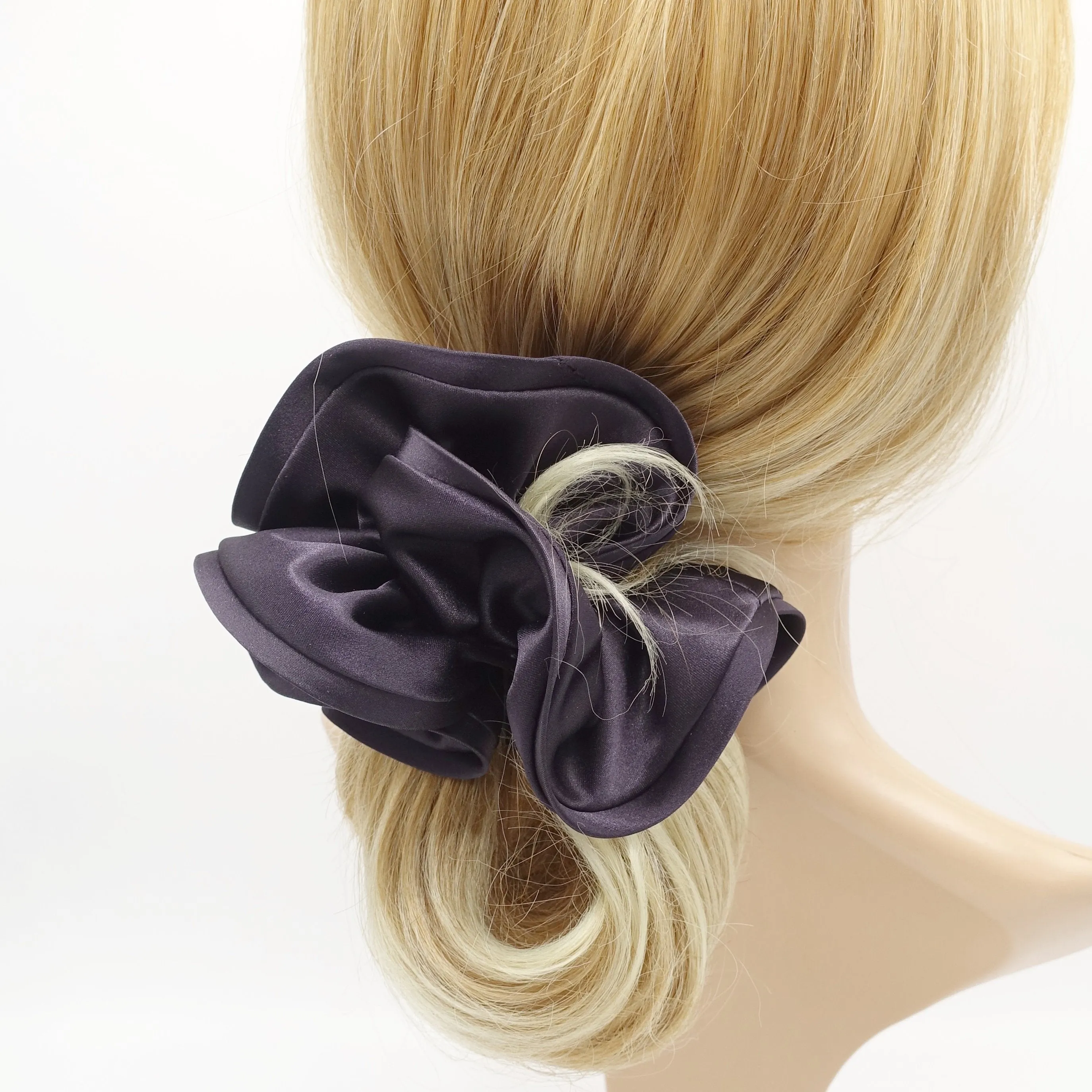 satin hair scrunchie hair tie Women solid color scrunchy ponytail Hair tie accessory in scrunchies