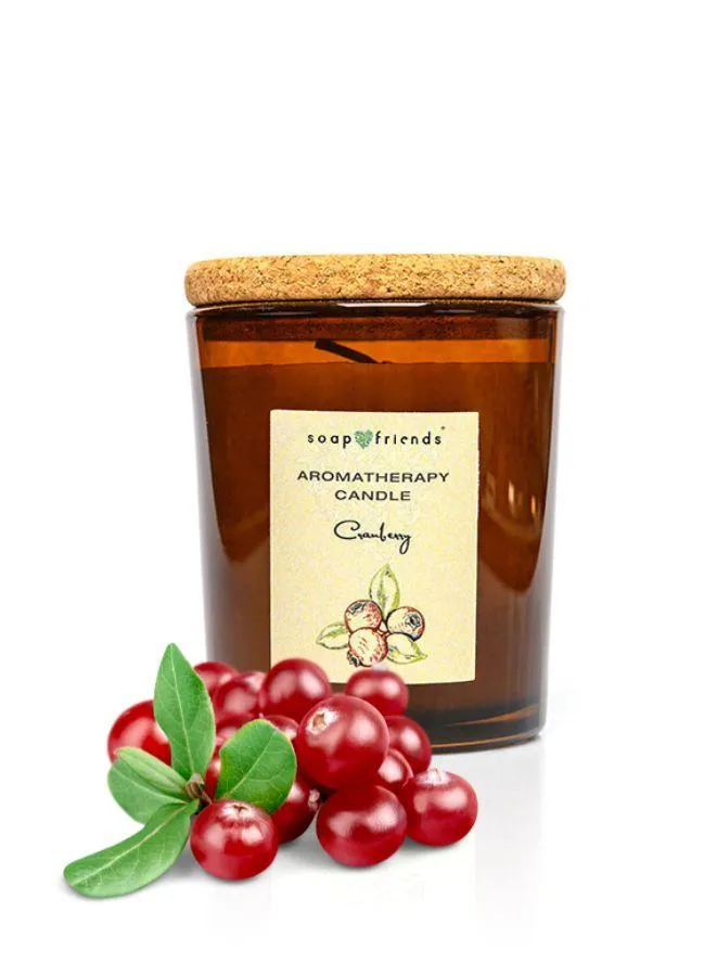 Soap&Friends Cranberry Bliss Aromatherapy Candle for Relaxation and Refreshment, 230 ml