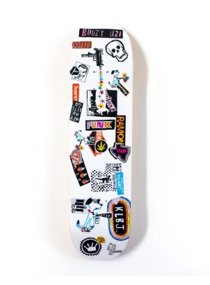 Sticker Board 1 Skateboard Art Deck by Bill Barminski