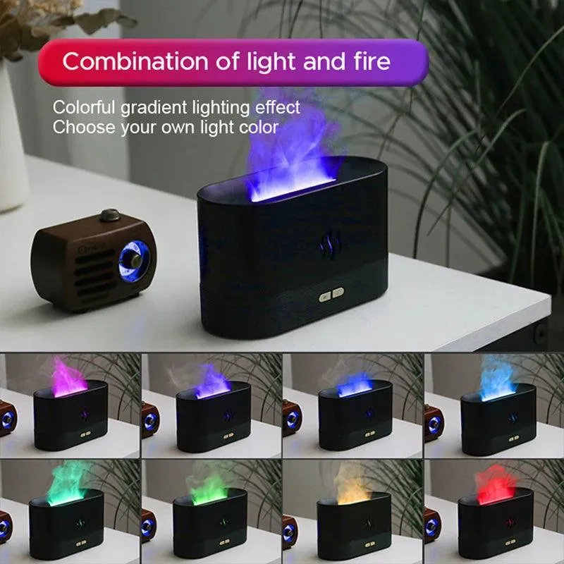 TranquilBreeze LED Flame Aromatherapy Diffuser: Serene Oasis