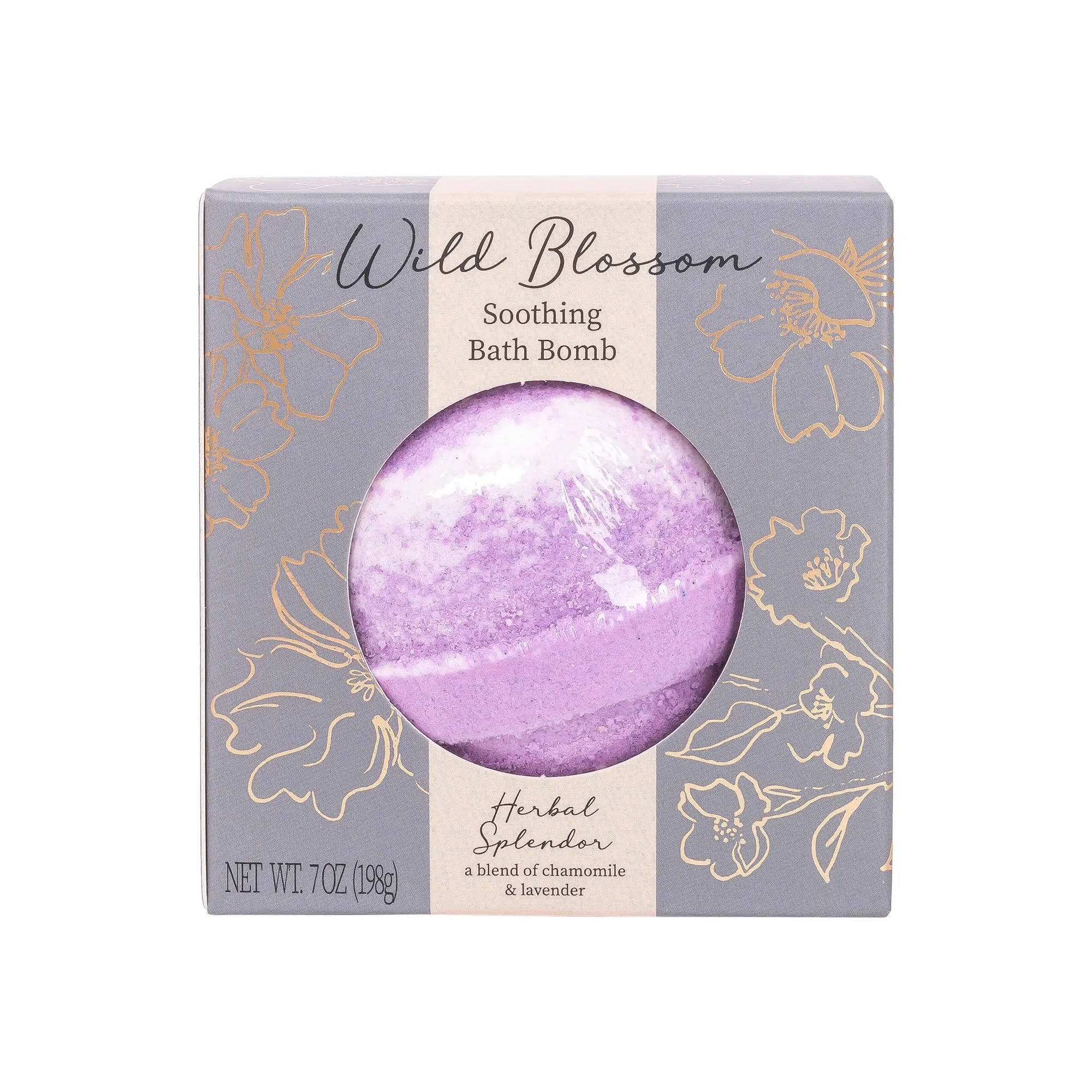 Wild Blossom Soothing Bath Bomb - Herbal Splendor