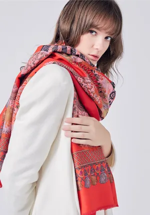 Wool Print Cashmere Shawl