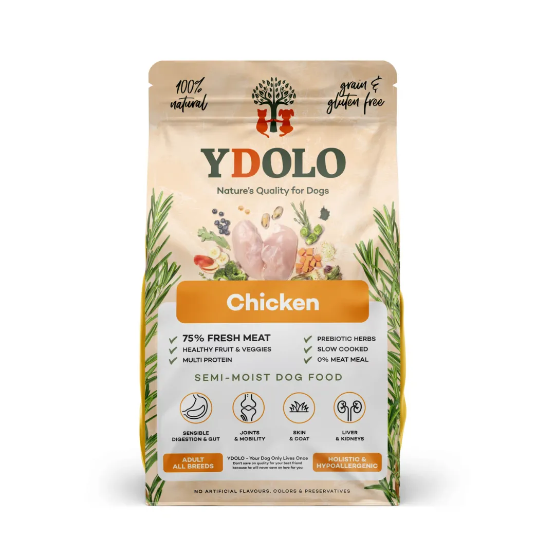 Ydolo Chicken Semi Moist Cold Pressed Dog Food